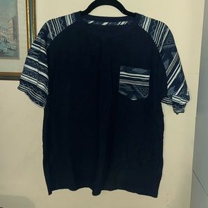 Broken Threads geometric print pocket shirt